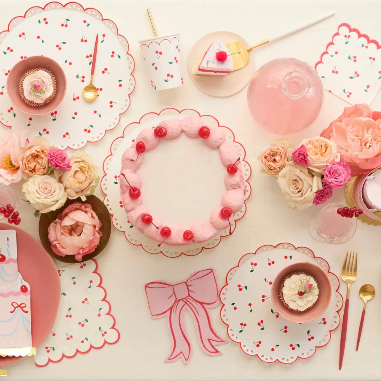 Meri Meri Pink Bow Napkins
